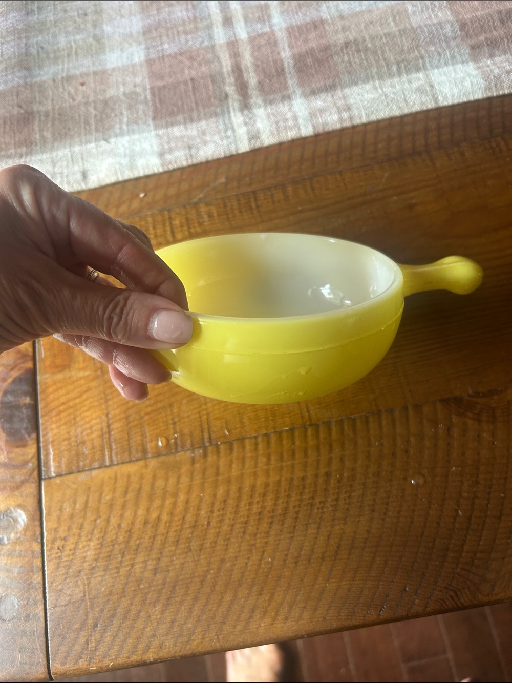 Yellow Ceramic Handle Soup Bowl - Home Dining Serveware - Picture 2 of 4